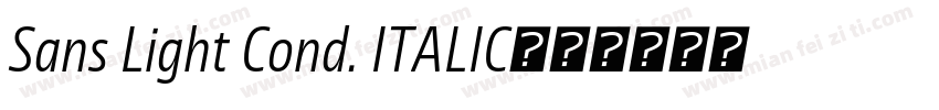 Sans Light Cond. ITALIC字体转换